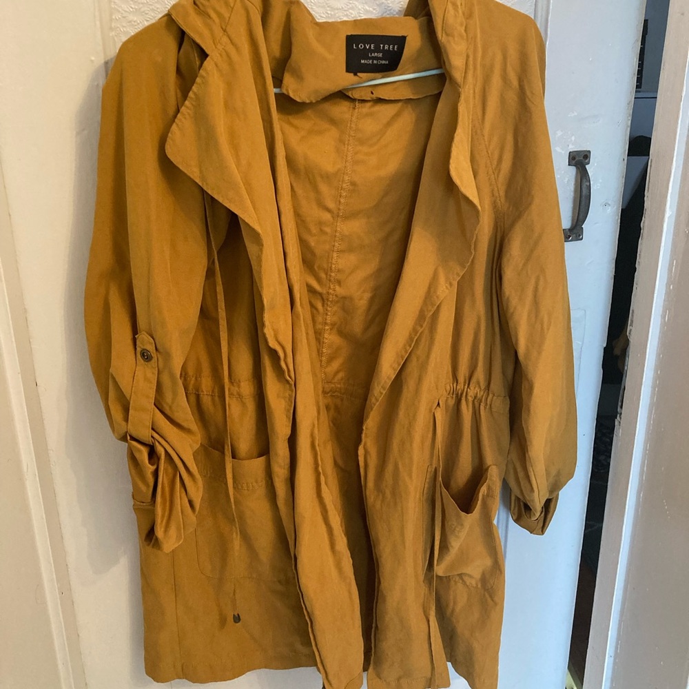Oversized mustard yellow jacket